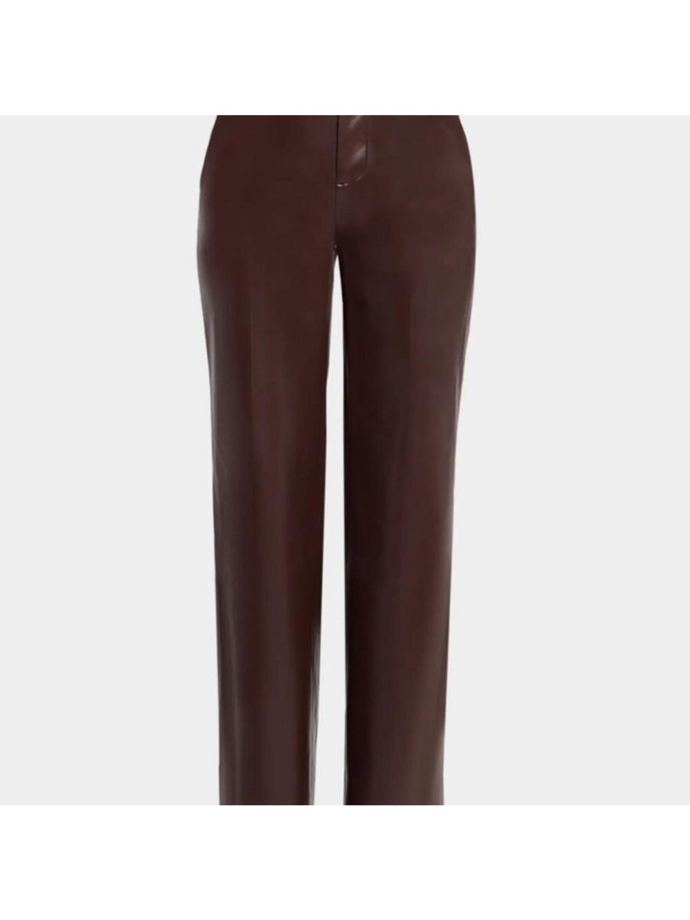 Alice + olivia brown skinny jeans leather 28